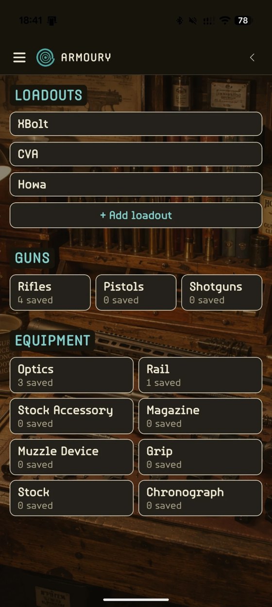 Coriolis Precision armoury - loadouts, guns and equipment